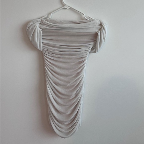Draped Off Shoulder Ruched Dress - Picture 2 of 3